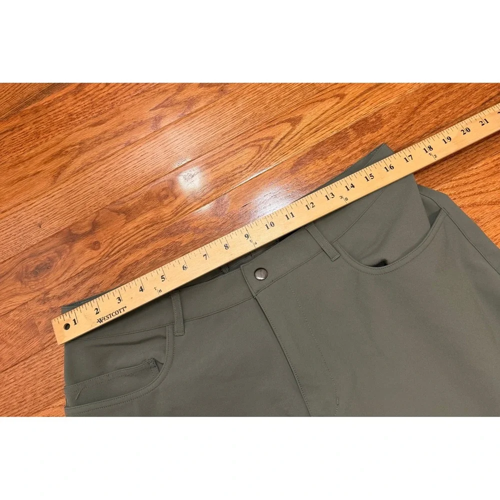 State & Liberty Pants Mens 36x28 Green Athletic Fit 4 Way Stretch Office Commute